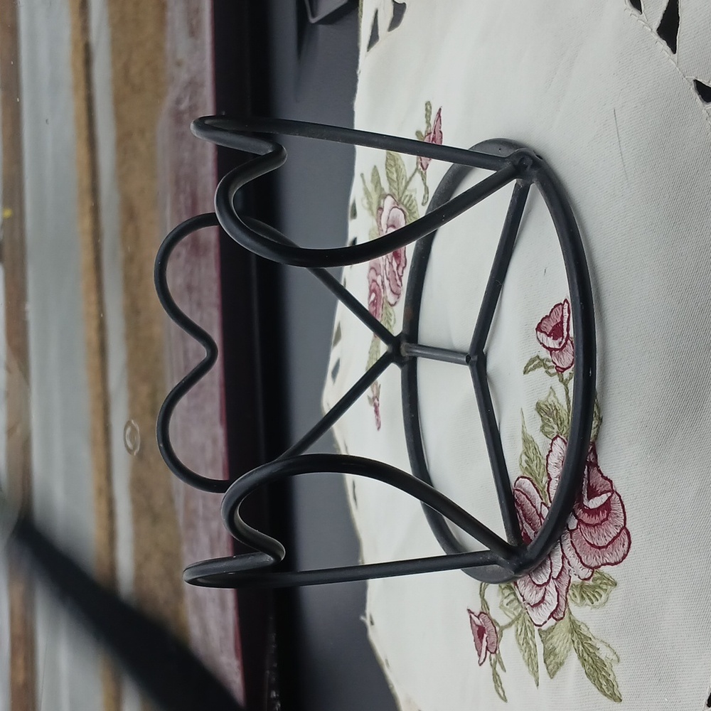Southern Living at home black iron heart jar holder